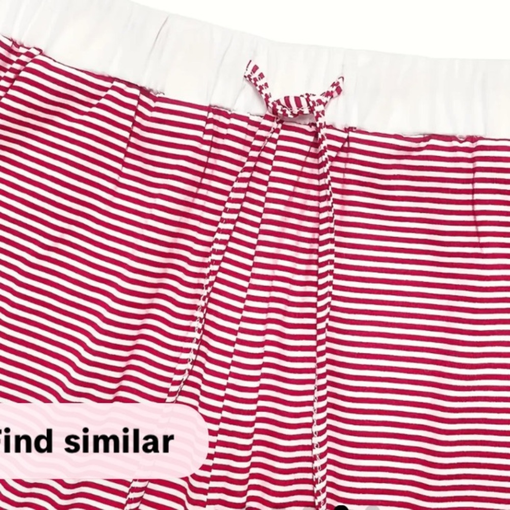 Red and White Striped V-Neck 
Christmas PJs-New - Picture 8 of 9